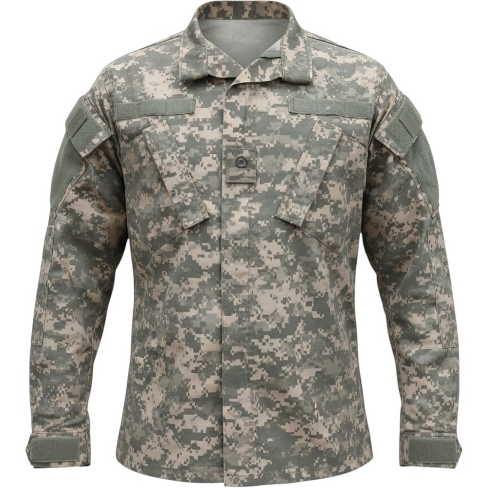 US Army Combat Uniform ACU Digital Camo Field Jacket Small Long UCP8415015198504